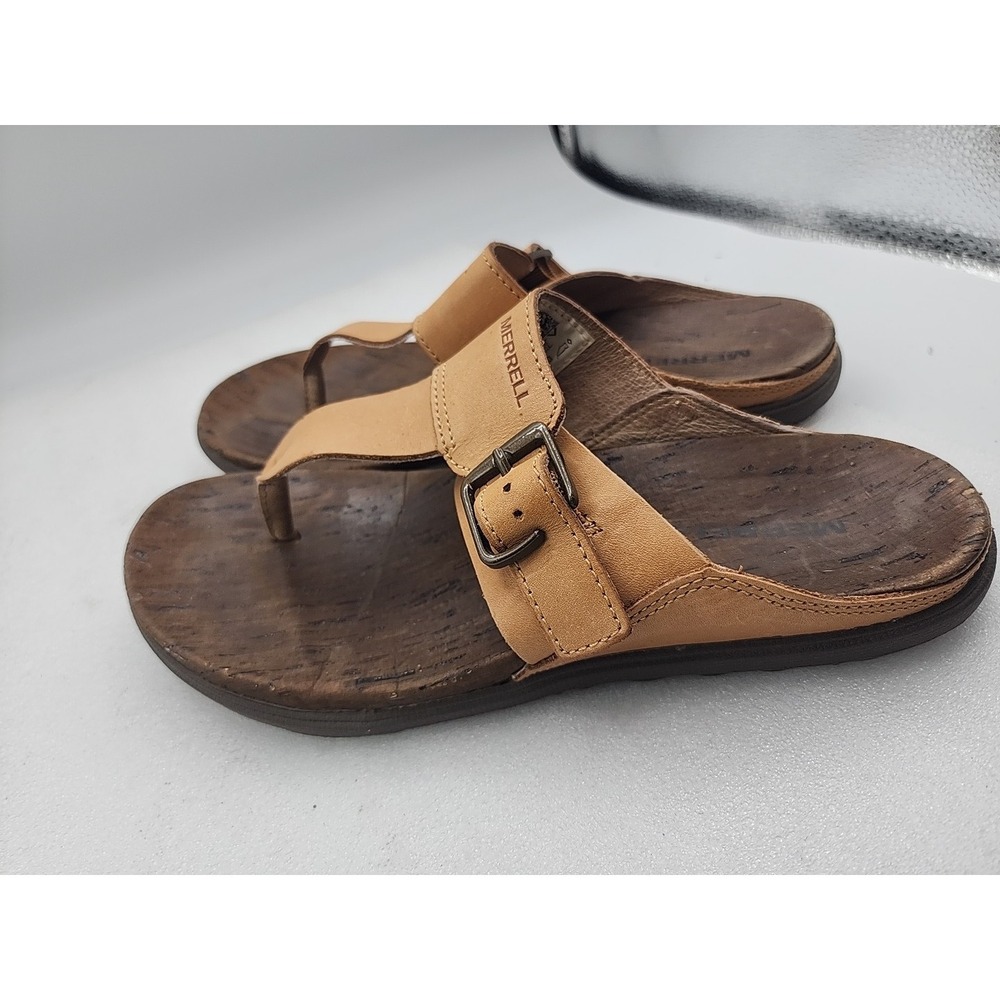 Merrell Womens Sandals Around Town Thong Buckle Luxe Post Size 7 - Picture 3 of 9